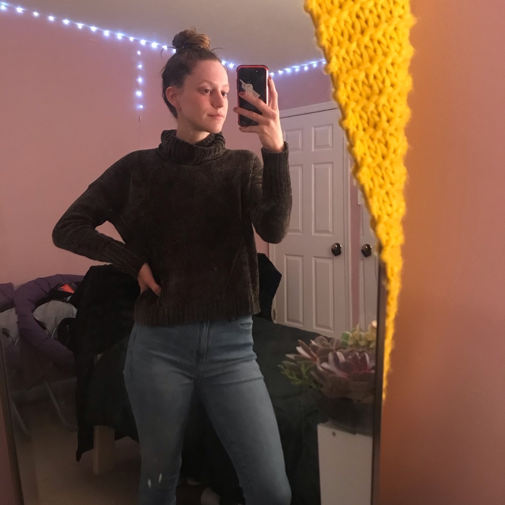 Cute knitted turtleneck sweater
